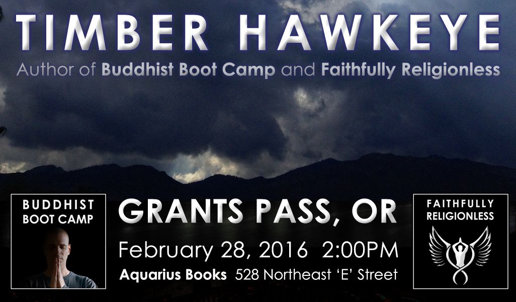 photo timber hawkeye event at aquarius books and gifts grants pass oregon feb 2016